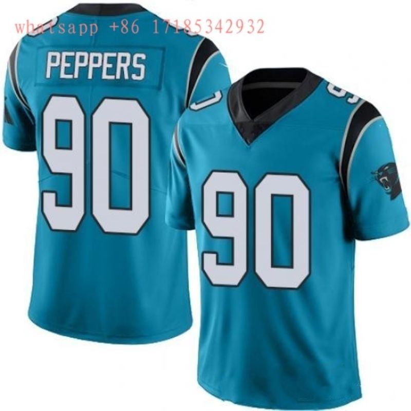 Carolina Panthers Julius Peppers #90 NFL 2020 Teal Jersey Jersey