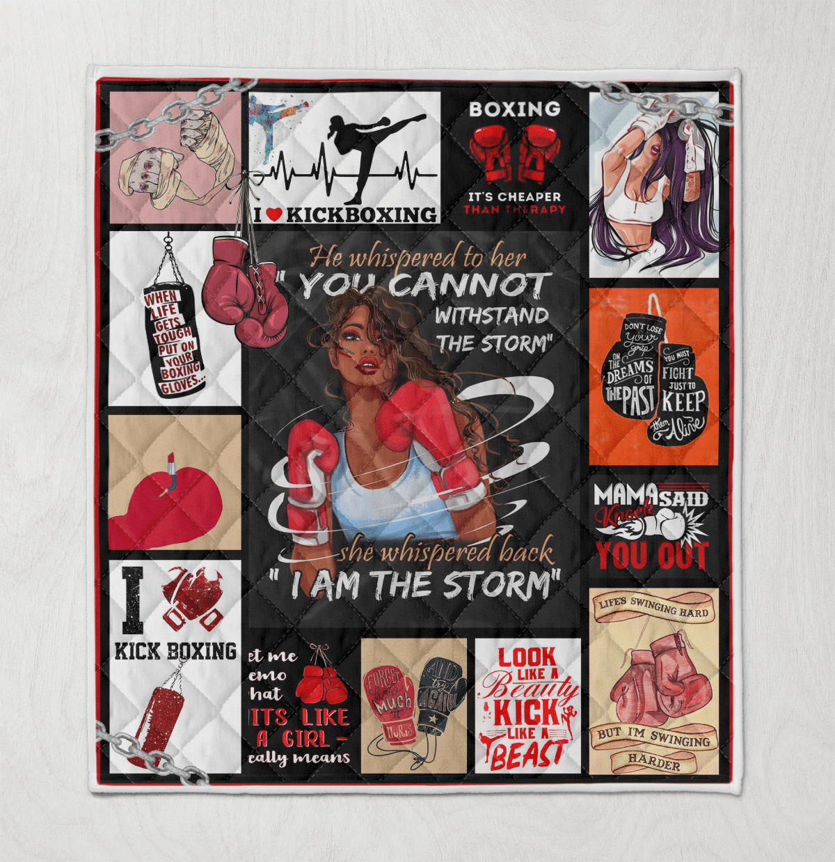 Boxing Girl Quilt Blanket Wq2609135