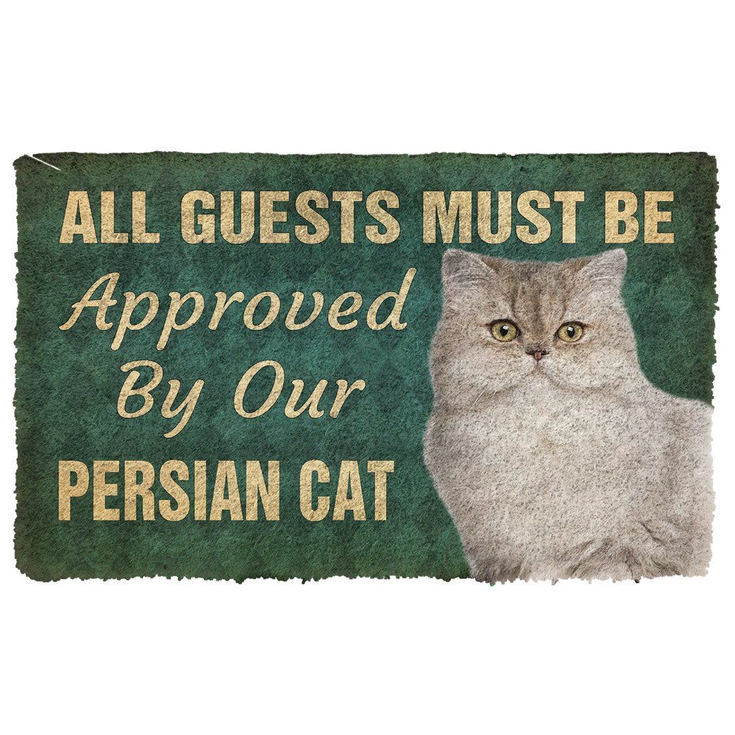 3D Must Be Approved By Our Persian Cat Custom Doormat