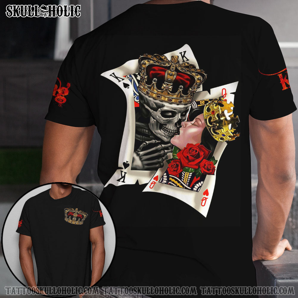 Skull Couple Kissing King Queen All Over Print – Latg1612215