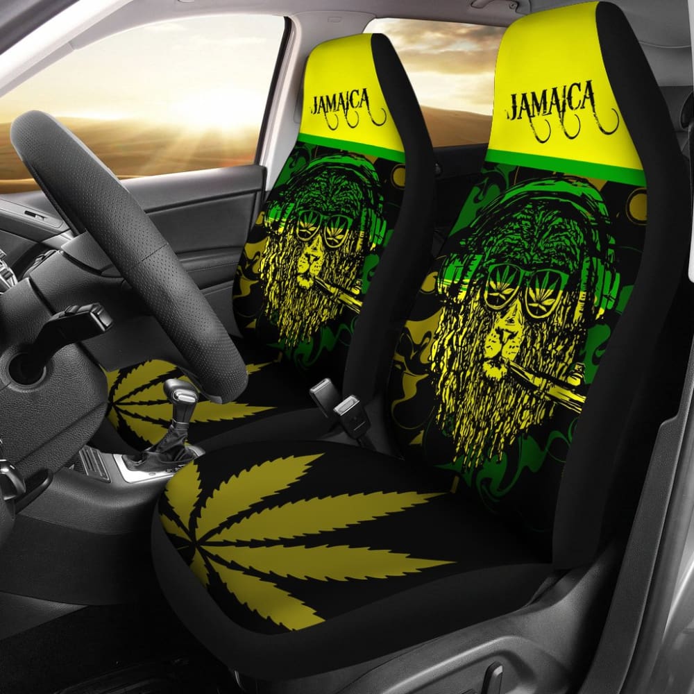 African Traditional Pattern Lions Rasta Jamaica Car Seat Covers 210302