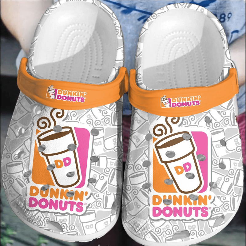 Dunkin Donuts Crocband Crocs Clogs Comfortable Shoes For Men Women