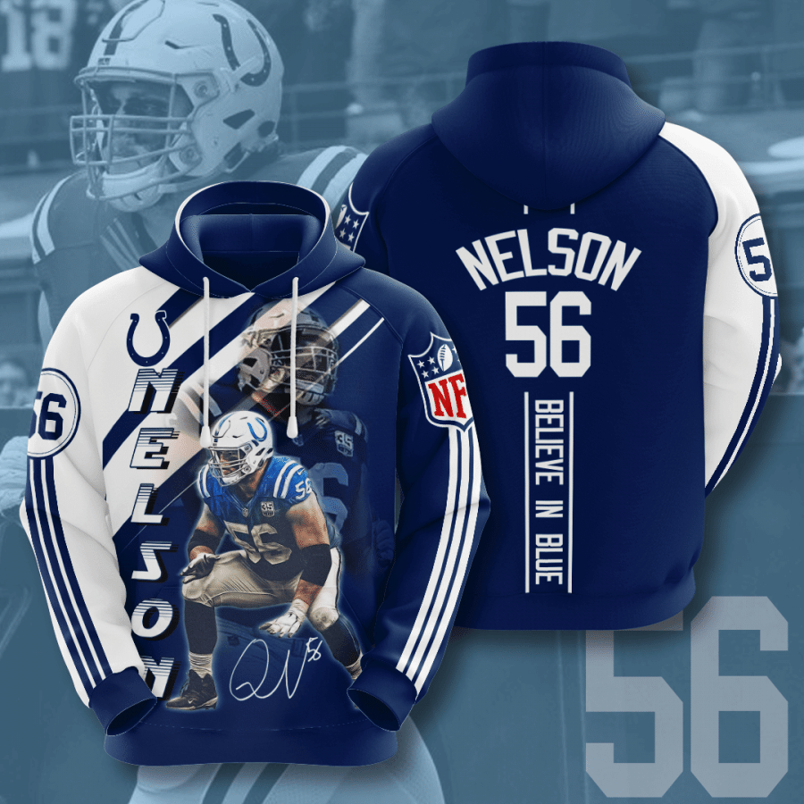 Quenton Nelson Indianapolis Colts Men And Women 3D Hoodie Shirt Hoodie 3D Pullover Zip Hoodie 3D