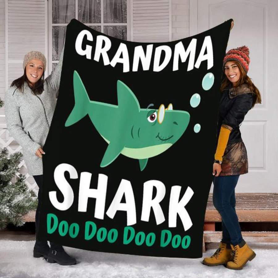 Custom Blanket Grandma Shark Blanket – Perfect Gift For Grandma – Fleece Blanket