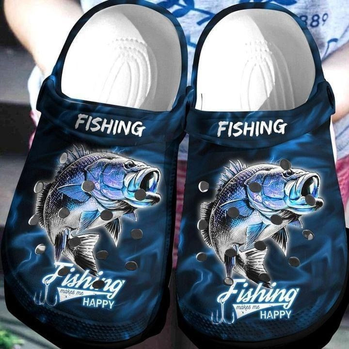 Fishing Happy Gift For Lover Rubber clog Shoes Comfy Footwear