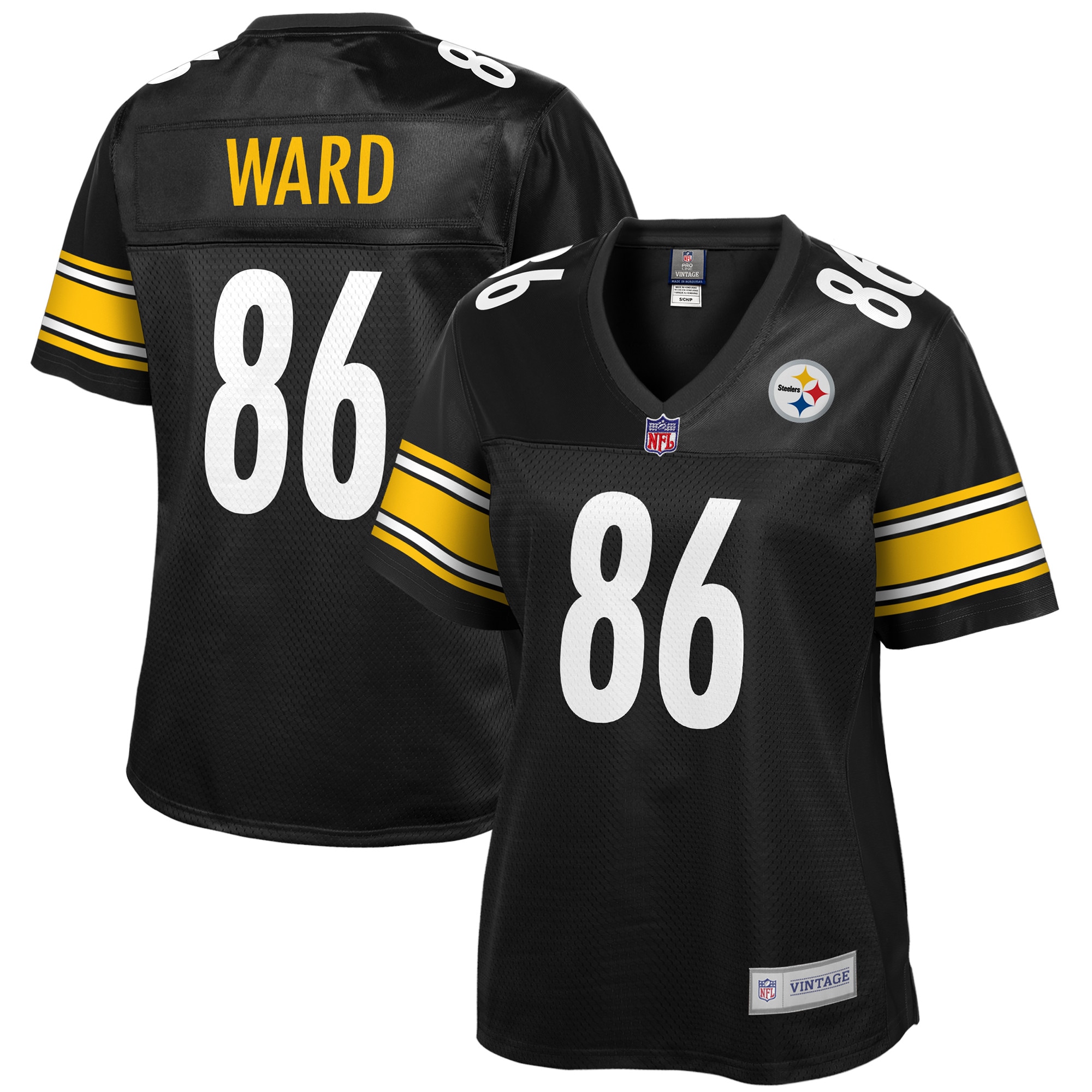 Women’s Pittsburgh Steelers Hines Ward NFL Pro Line Black Retired Player Jersey