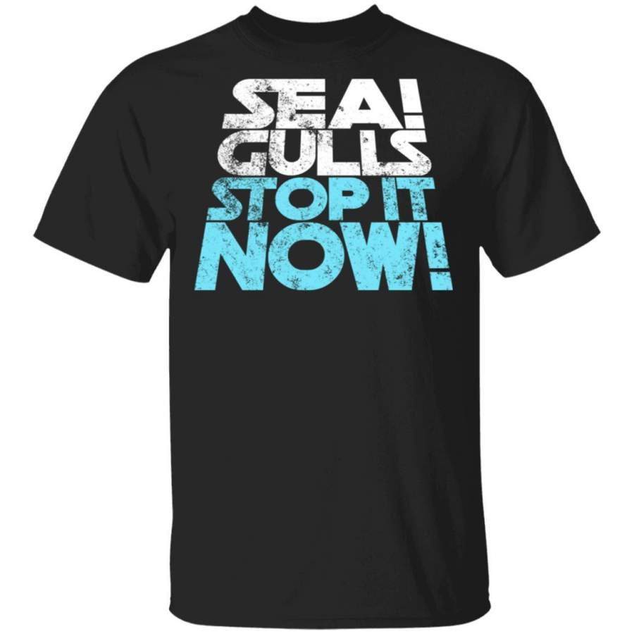 Vintage Seagulls Stop it Now Distressed Tshirt Women Men