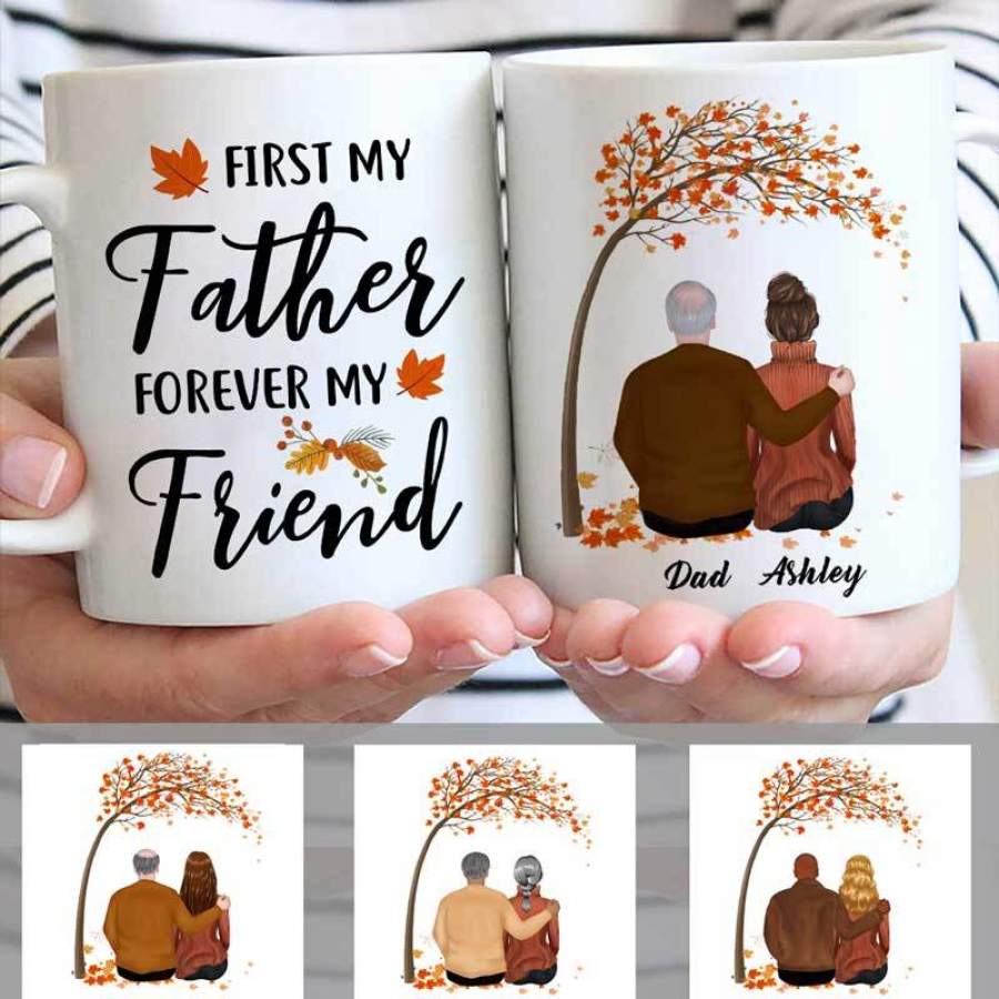 Fall Season Father And Daughter Personalized Mug