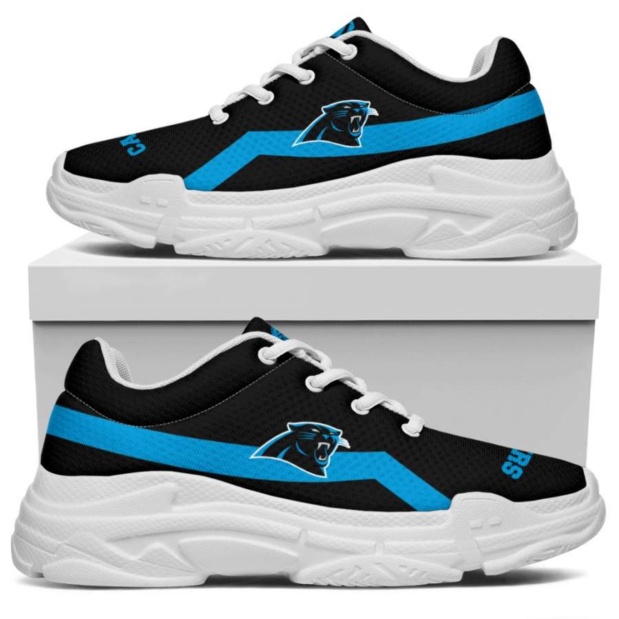 Edition Chunky Sneakers With Line Carolina Panthers Shoes - GoSportPrint