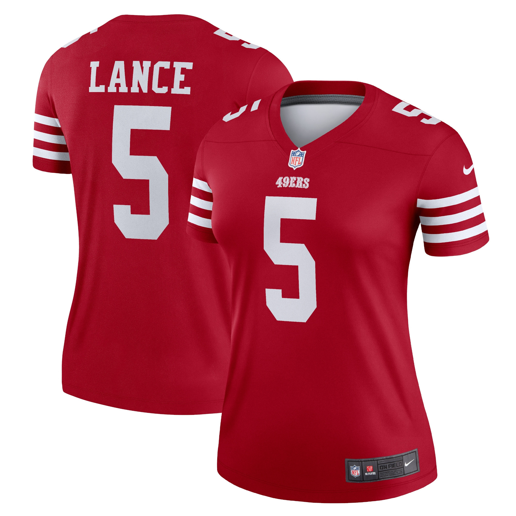 Trey Lance San Francisco 49ers Womens Legend Jersey – Scarlet NFL