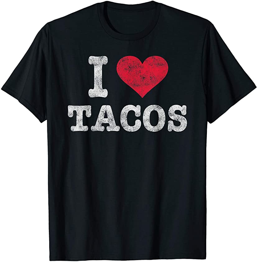 Trendy Vintage I Love Tacos Gift T-Shirt