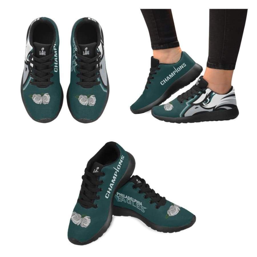 Philadelphia Eagles Shoes Mens Womens Kids| Eagles White Rose Sneakers