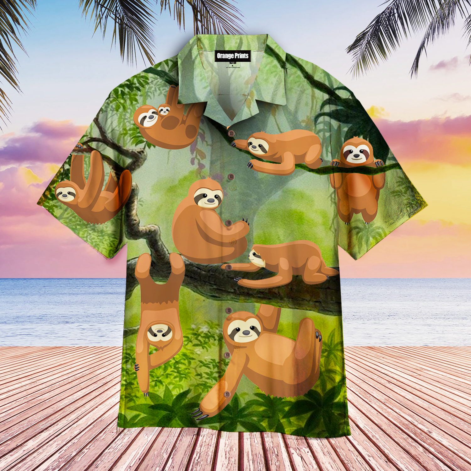 Sloths In The Jungle Hawaii Shirt For Men Women Ha86291