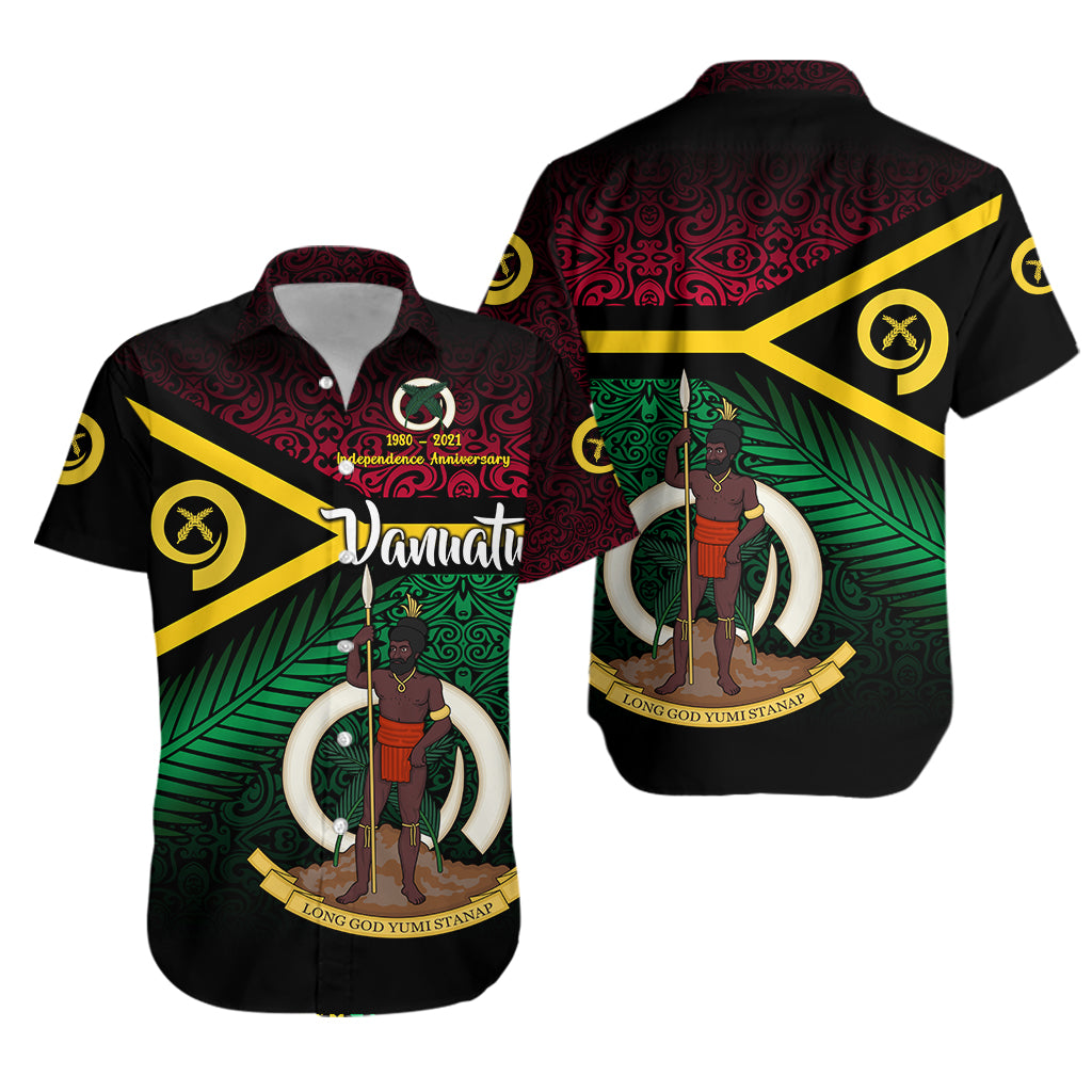 Vanuatu Special Independence Anniversary Hawaiian Shirt Original Flag Style Lt8