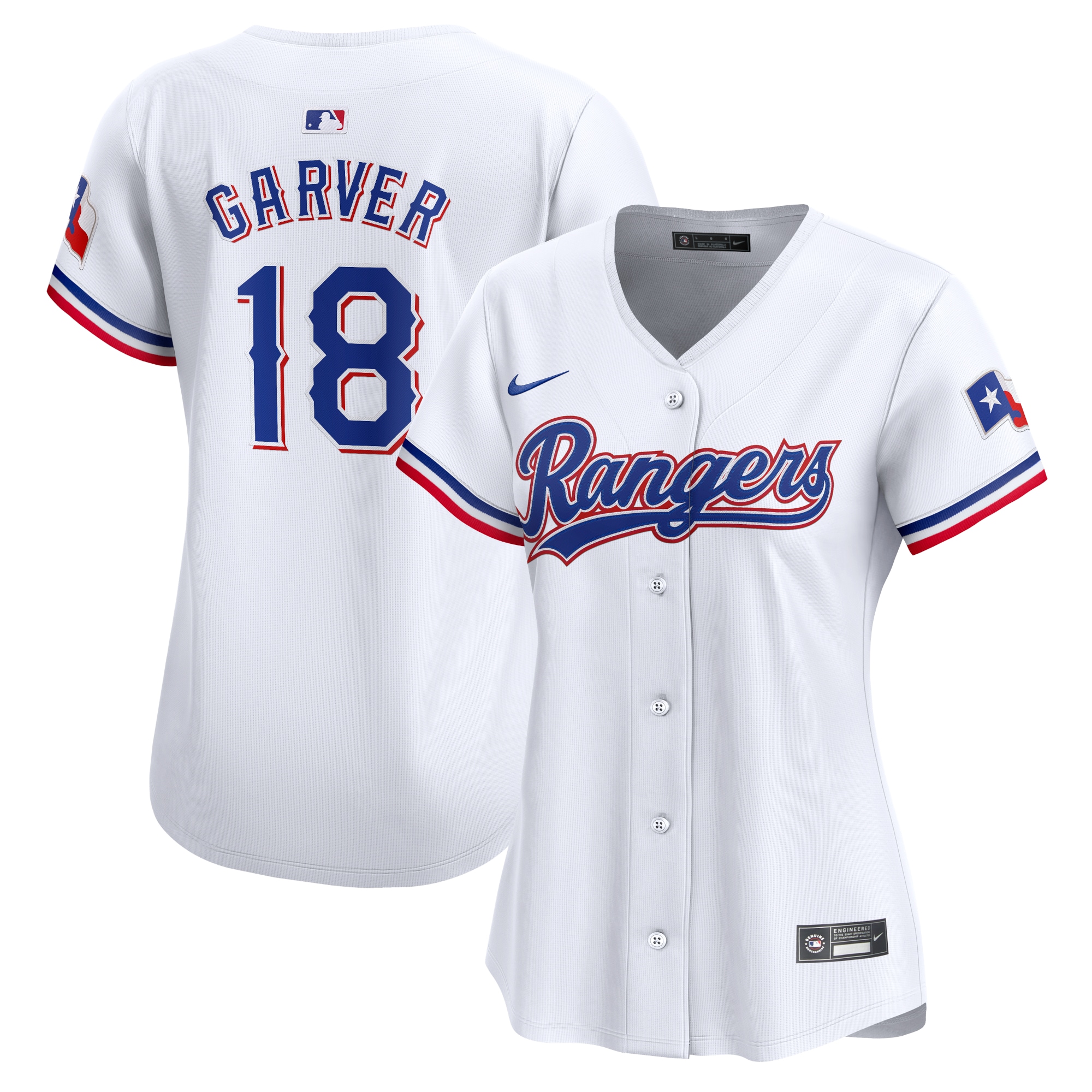 Mitch Garver Texas Rangers Women's Home Limited Player Jersey – White