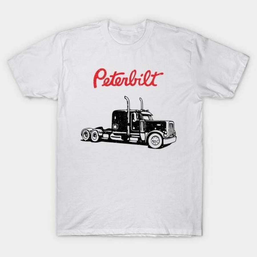 Peterbilt Truck Logo Mens White Shirt Peterbilt Short Sleeve T-Shirt