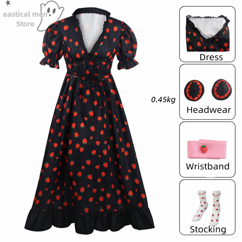 Yor Forger Cosplay Uniform Anime Spy Family Anya Forger Loid Forger Cosplay Costume Strawberry Dress Halloween Full Set Outfit alx