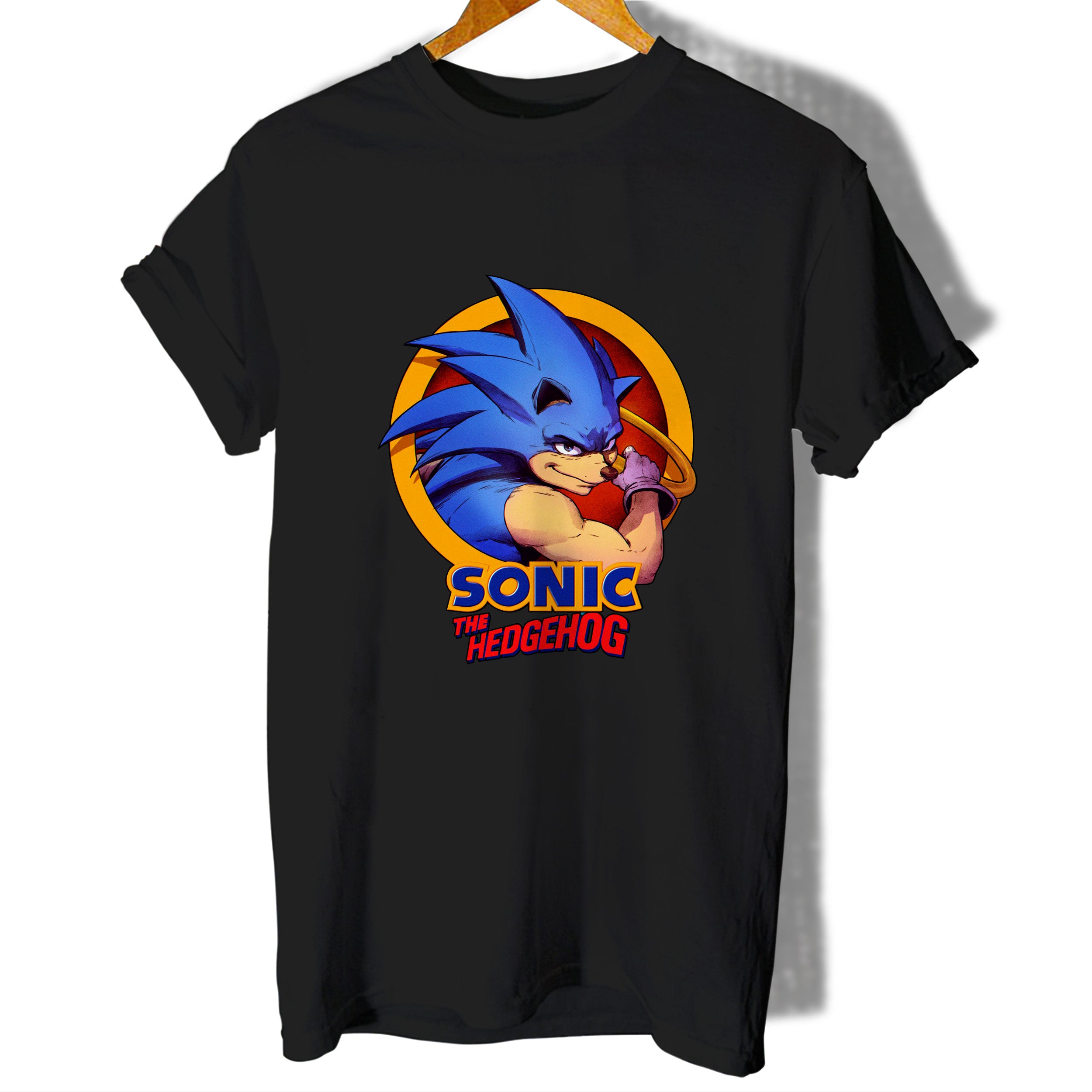 Sonic The Hedgehog Muscle Women T-Shirt