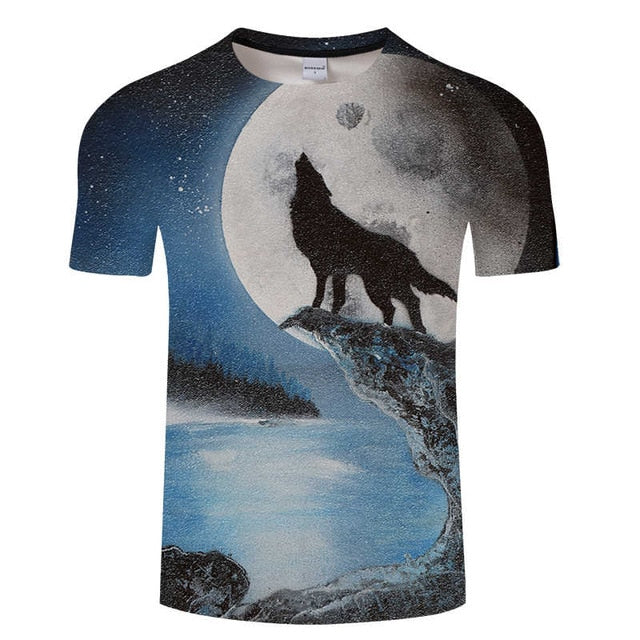 Wolf and Full Moon T-Shirt