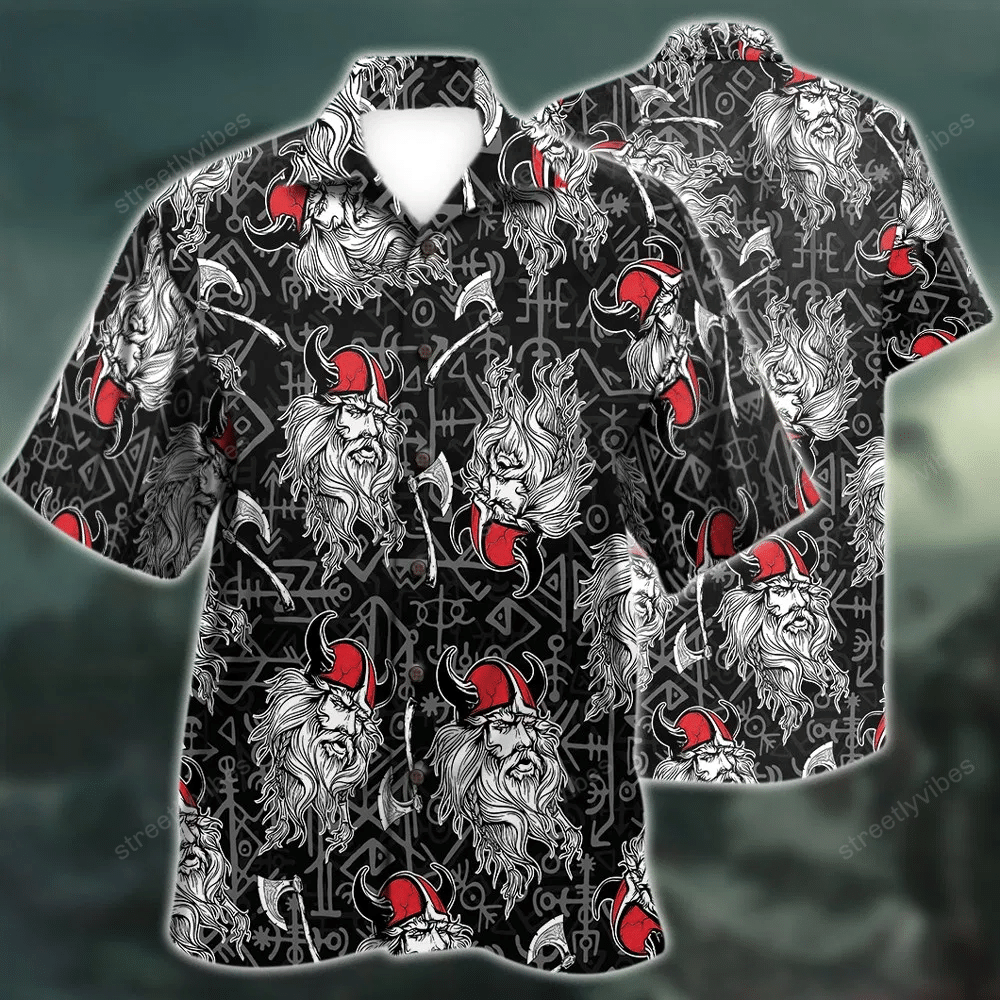 Red Hat Viking Hawaii Shirt Hawaii For Hawaii Aloha Ha88715