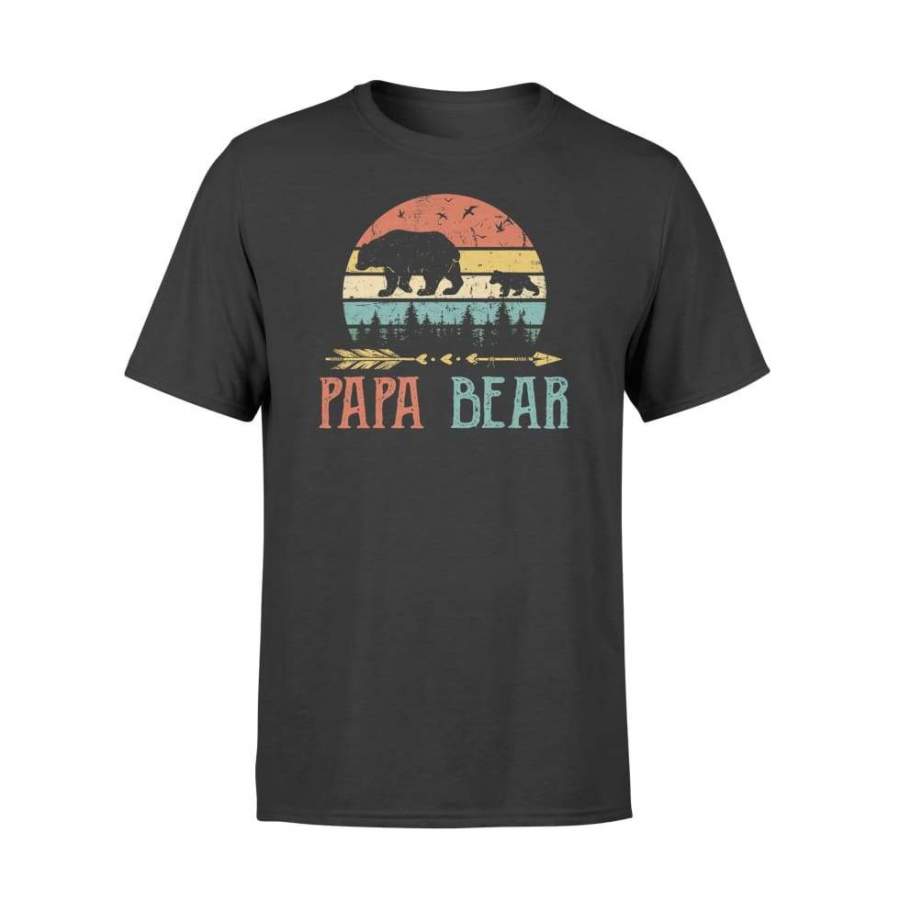 Papa Bear Vintage Wildling Father’s Day – Standard T-shirt