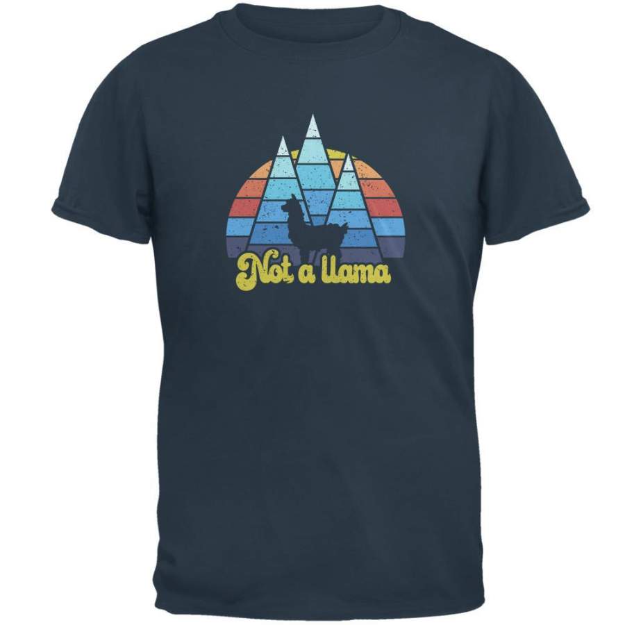 Vintage Alpaca Not a Llama Mens T Shirt