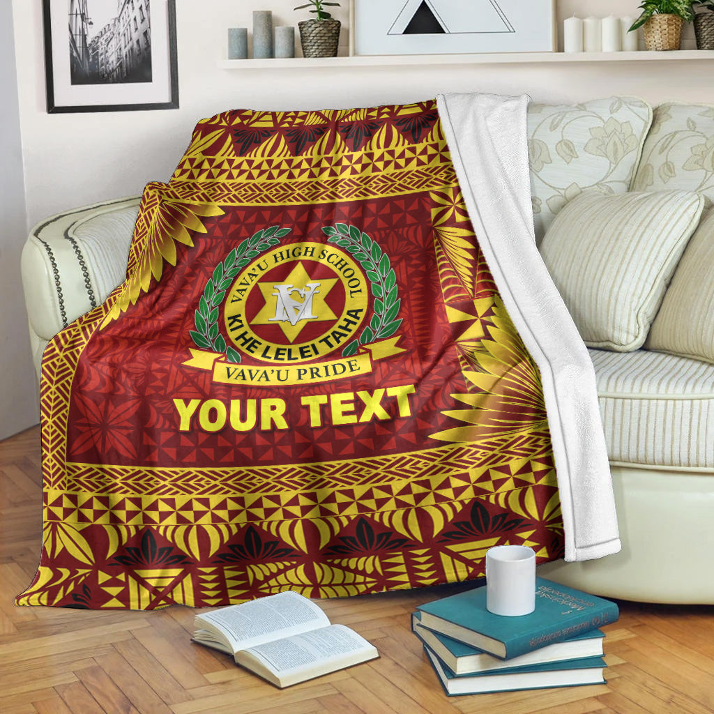 (Custom Personalised) Tonga Vava’U High School Premium Blanket Simplified Version – Maroon Lt8