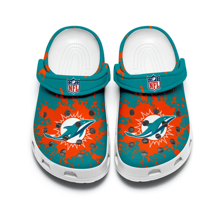 Miami Dolphins Crocss Clog Shoes Crocband Comfortable Unisex – Teepoem Ltd