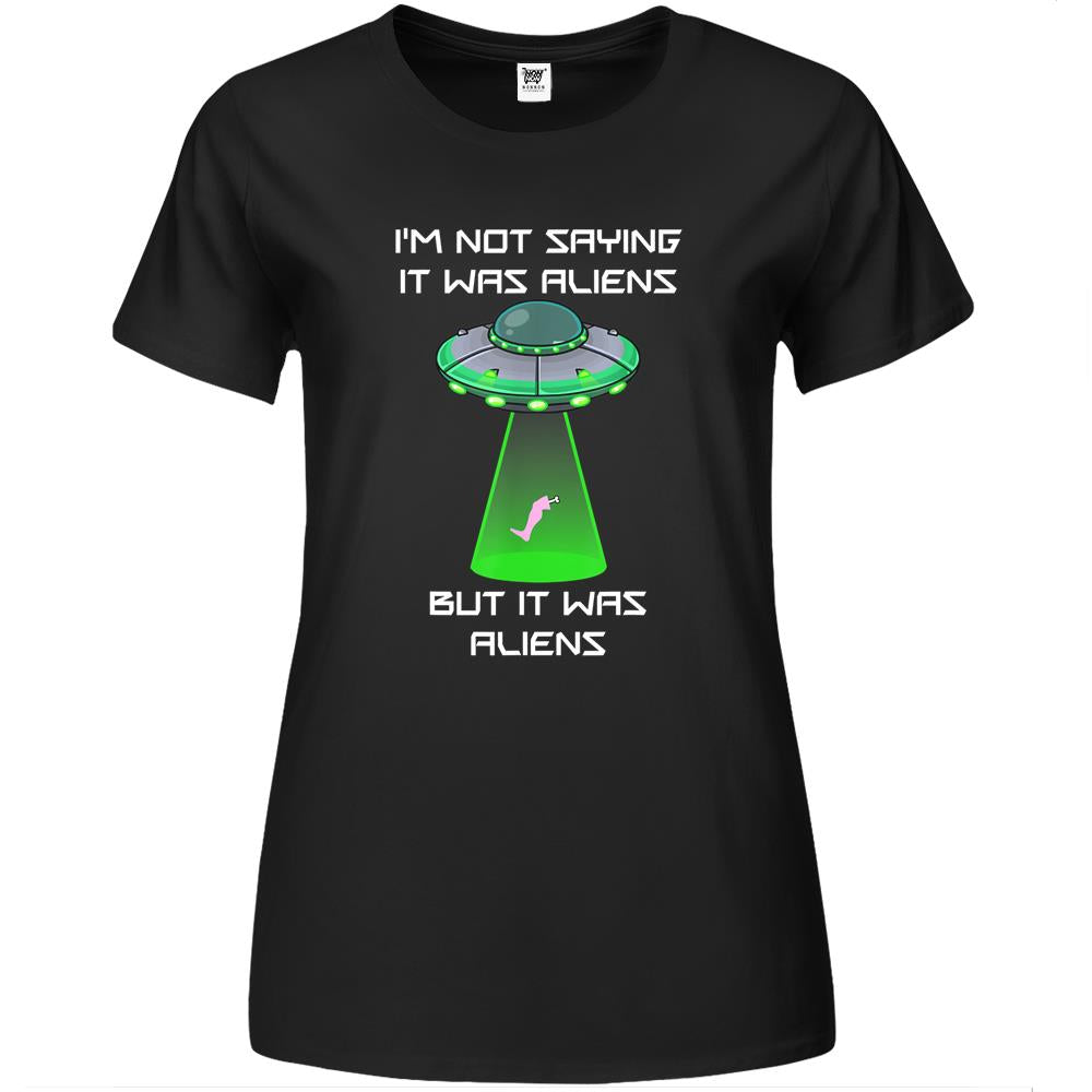 Funny Amputee Leg Foot Amputation Ufo Alien Abduction Joke Premium Womens T Shirts