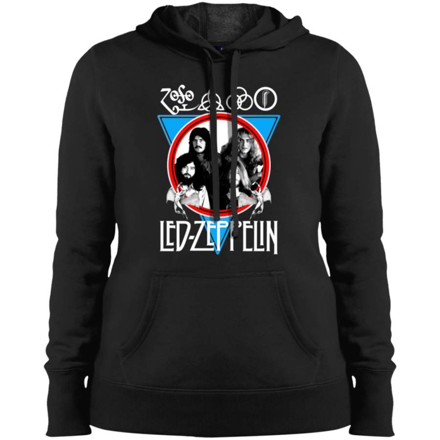 Led Zeppelin Band Symbols Distressed Ladies’ Pullover Hoodie