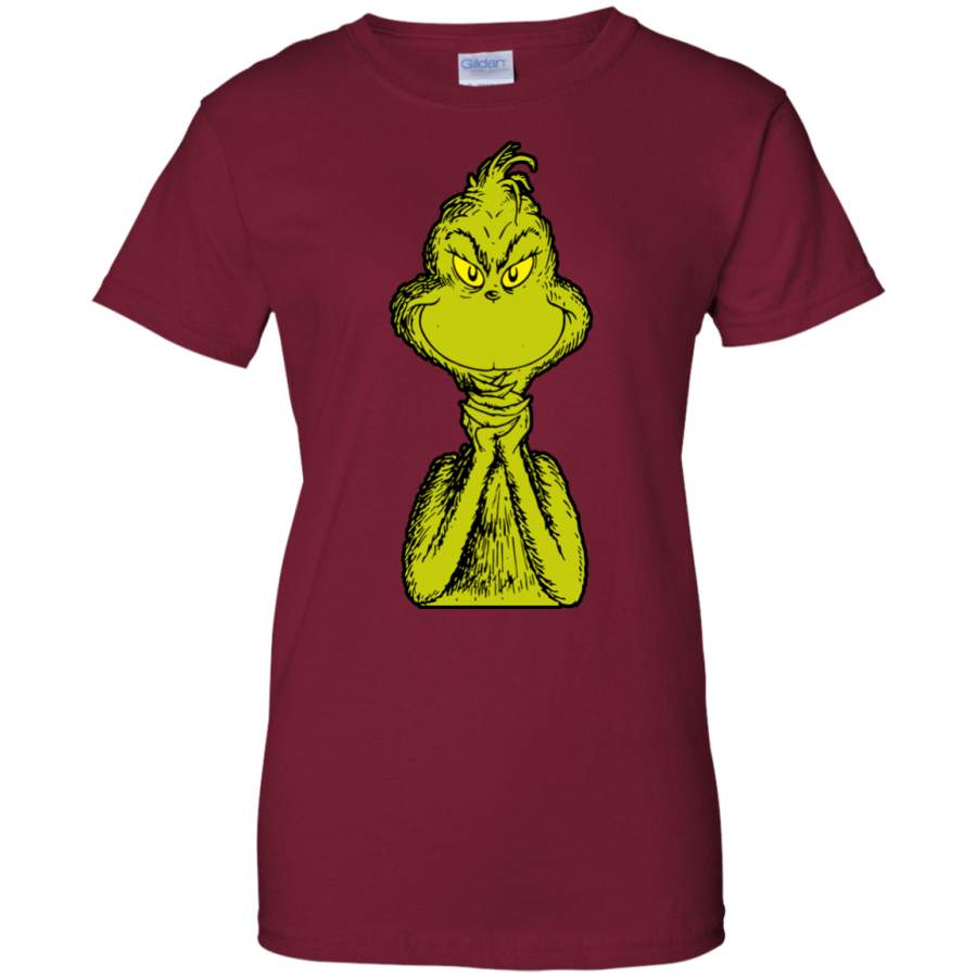 Dr. Seuss Classic Sly Grinch Men/Women T shirt - ReadingLLC