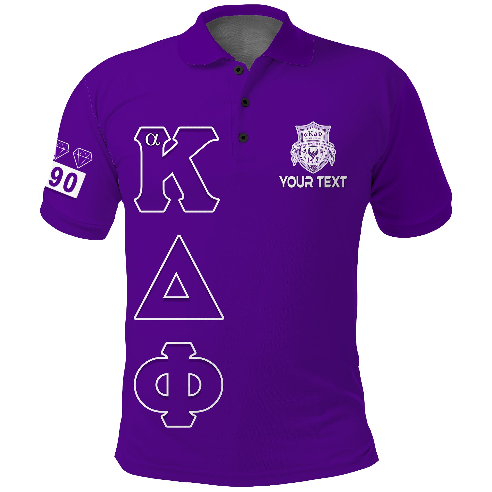 (Custom Personalised) Alpha Kappa Delta Phi Polo Shirt Akdphi Since 1990 Lt13