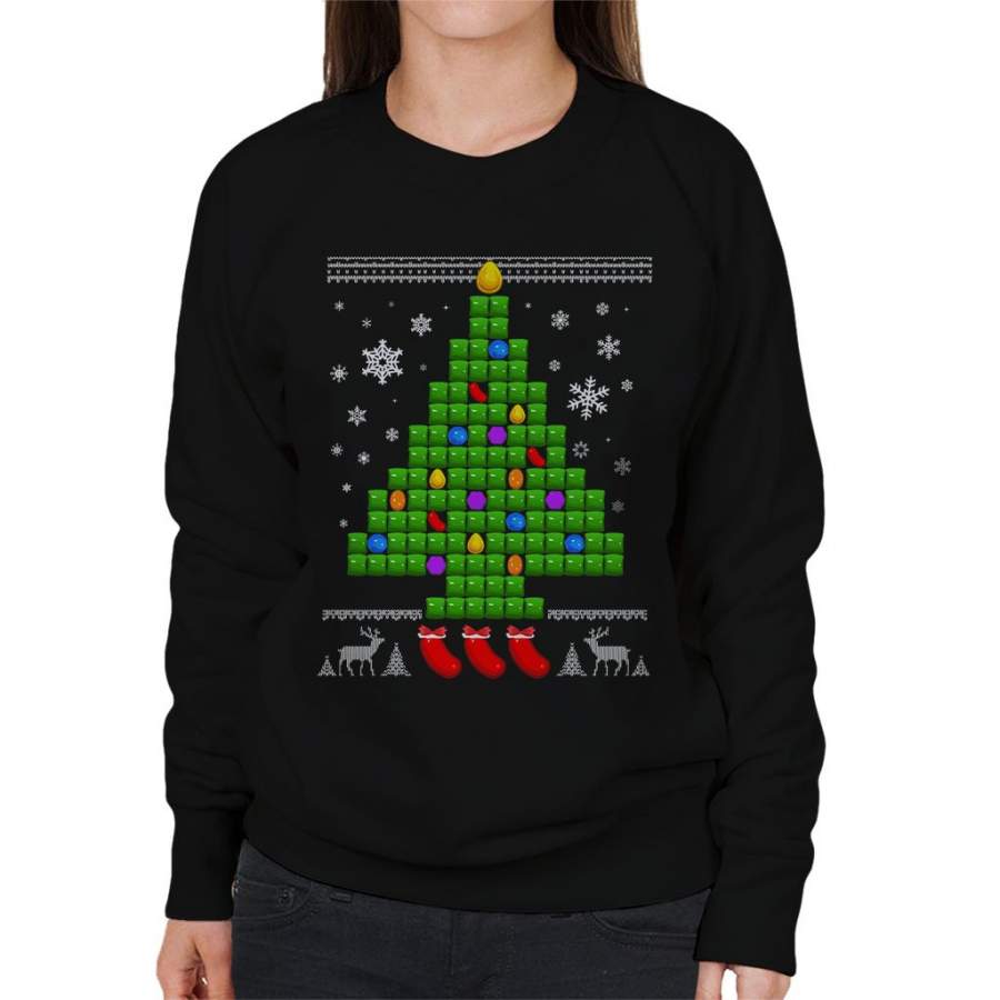 Candy Crush Chriatmas Tree Women’s Sweatshirt