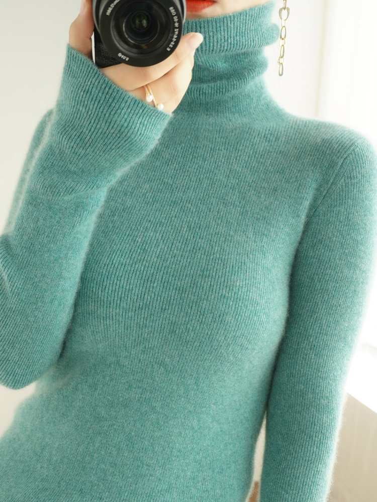 Autumn Winter Cashmere sweater Tops turtleneck Pullovers Casual Cashmere Sweaters Women Long Sleeve Tight Sweater Women alx