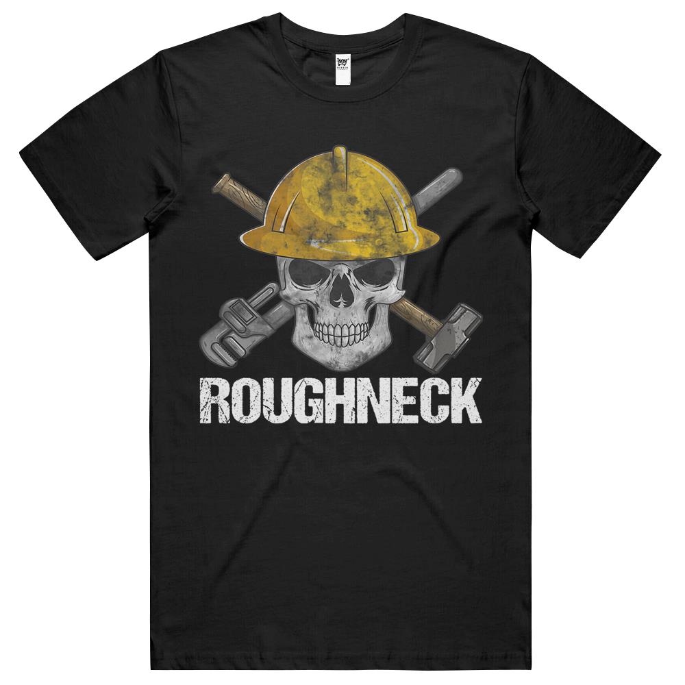 Roughneck Skull, Oilfield Worker Oil Field Rig Drilling T Shirts