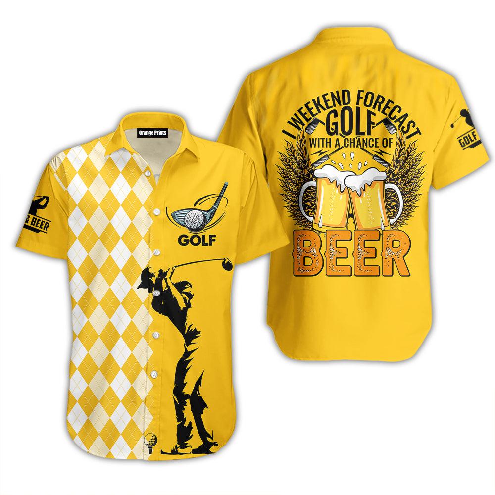 Funny Golf With Beer Aloha Hawaii Shirts For Men Women Ha13358