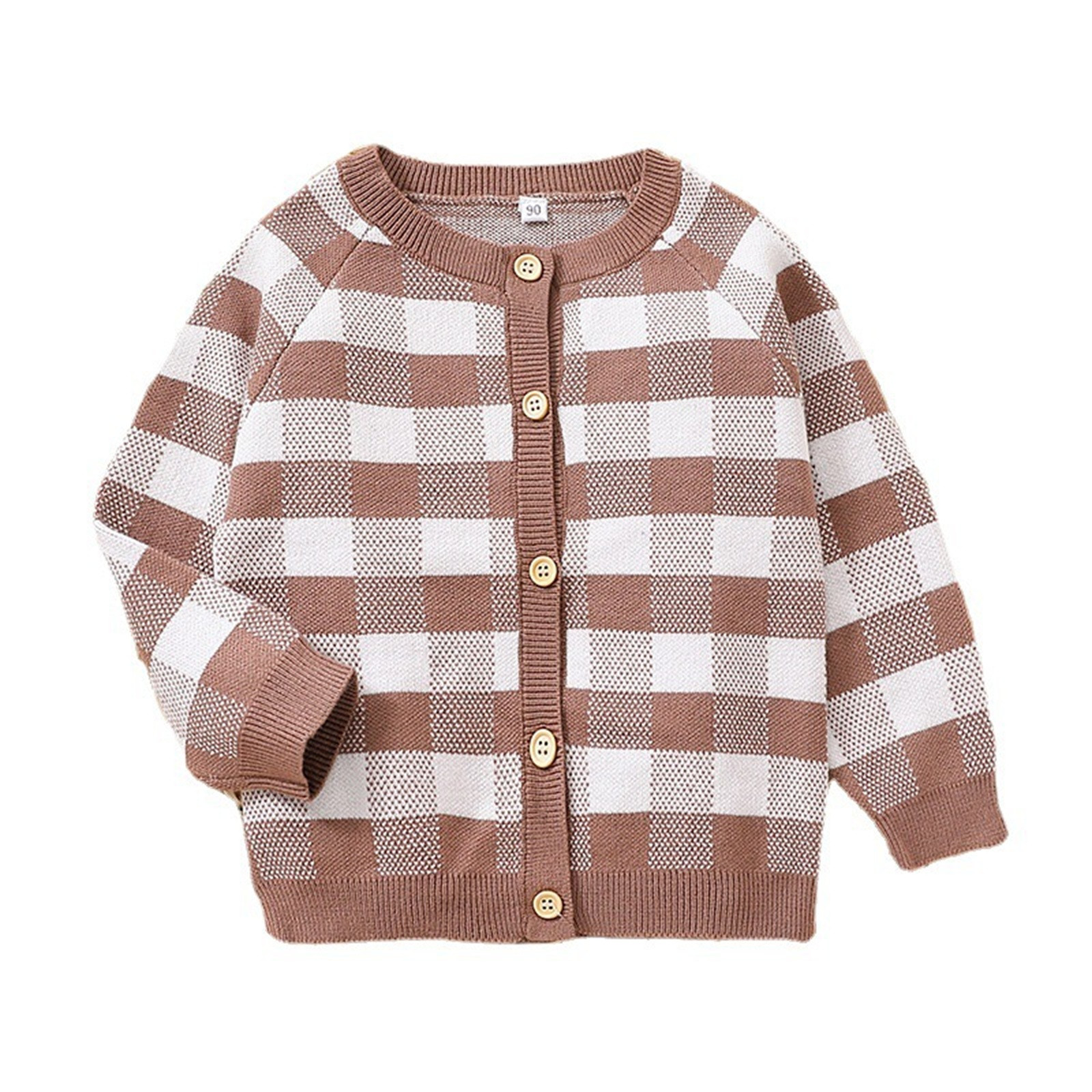 Baby Girls Outerwear Coat for Girl Fashion Plaid Patchwork Cardigan Clothing Sweater Outwear Children Kids Autumn Winter Coats alx