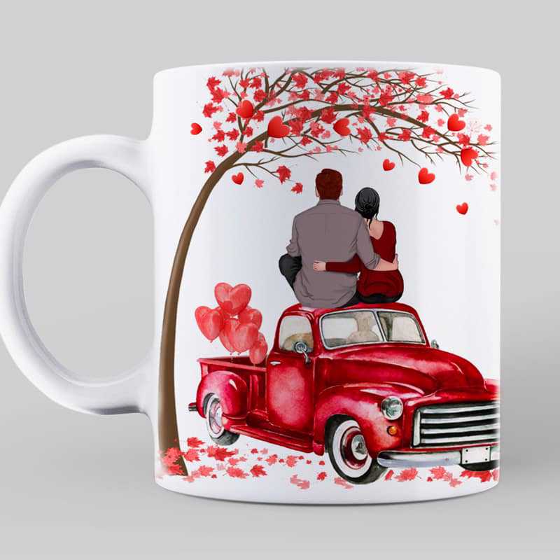 Couple Valentine Car Forever Yours Personalized Mug