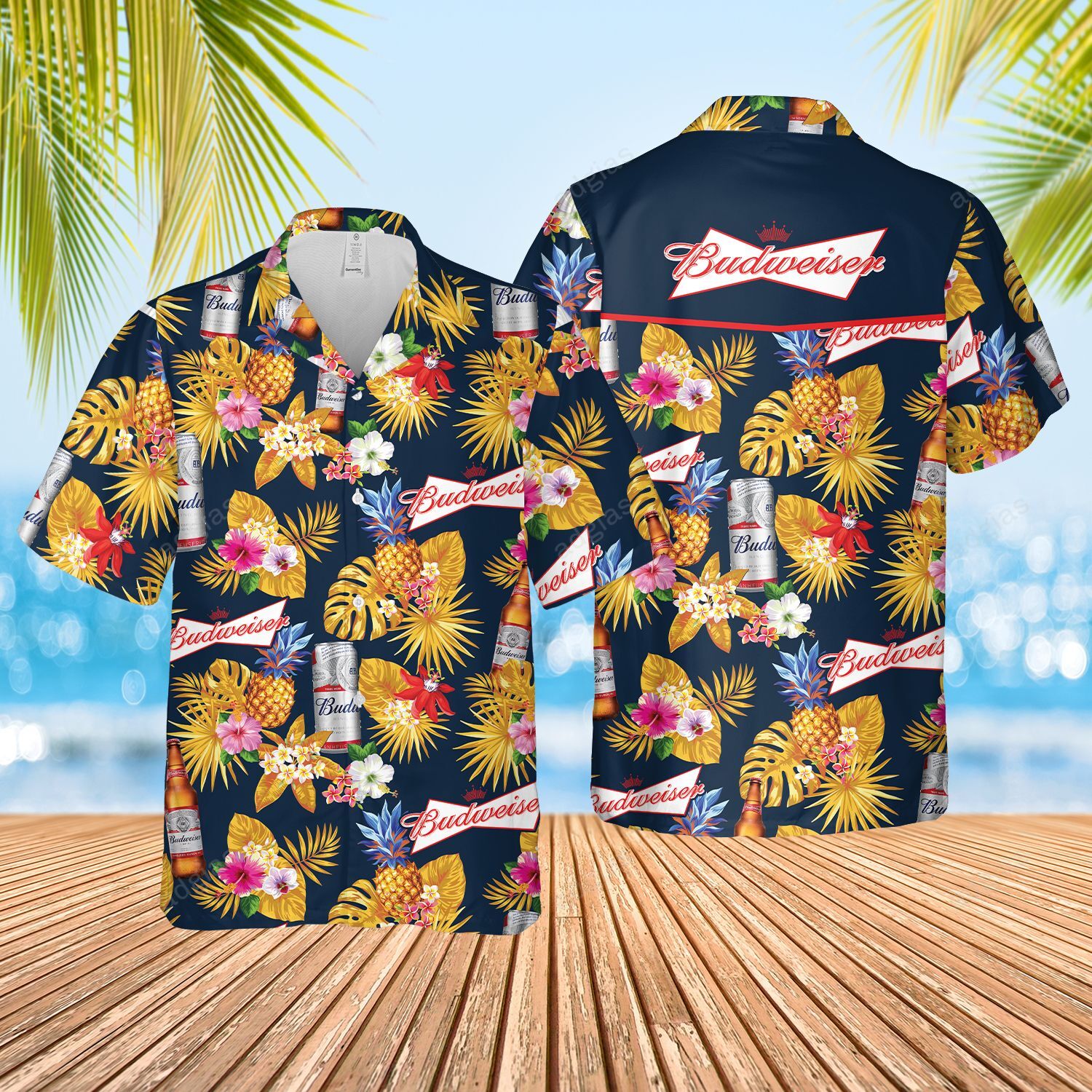 Bws Tropical Summer Beach Hawaiian Beer Lovers Shirt Ha97854