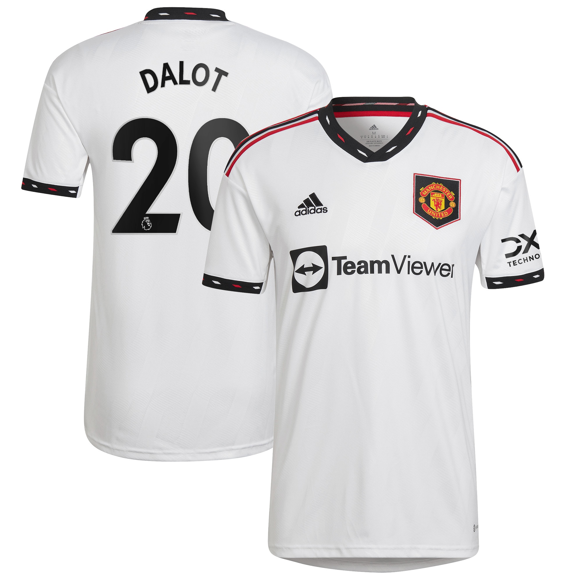 Diogo Dalot Manchester United 2022/23 Away Replica Player Jersey – White