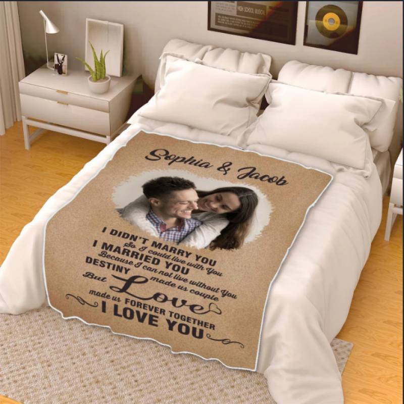 “DESTINY MADE US COUPLE” CUSTOMIZED BLANKET