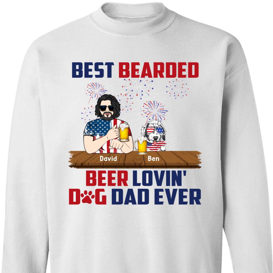 Trending Personalized Best Bearded Beer Lovin Dog Dad Ever Personalized Sweatshirt