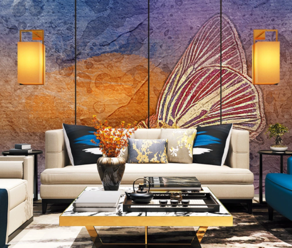 3D Watercolor Animal Butterfly Wall Mural Wallpaper Lqh 360