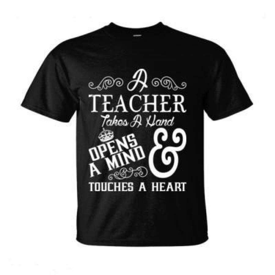 AGR A Teacher Takes A Hand Open A Mind And Touches A Heart – Ultra-Cotton T-Shirt