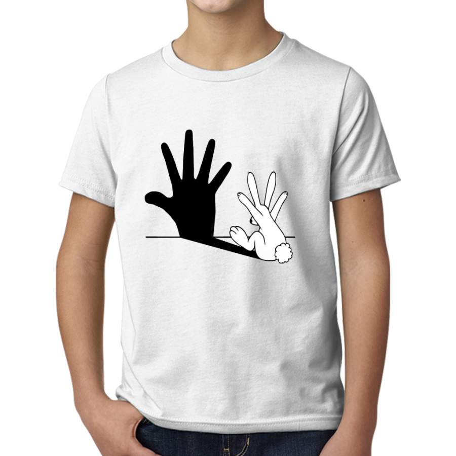 Rabbit Hand Shadow Young T-Shirt