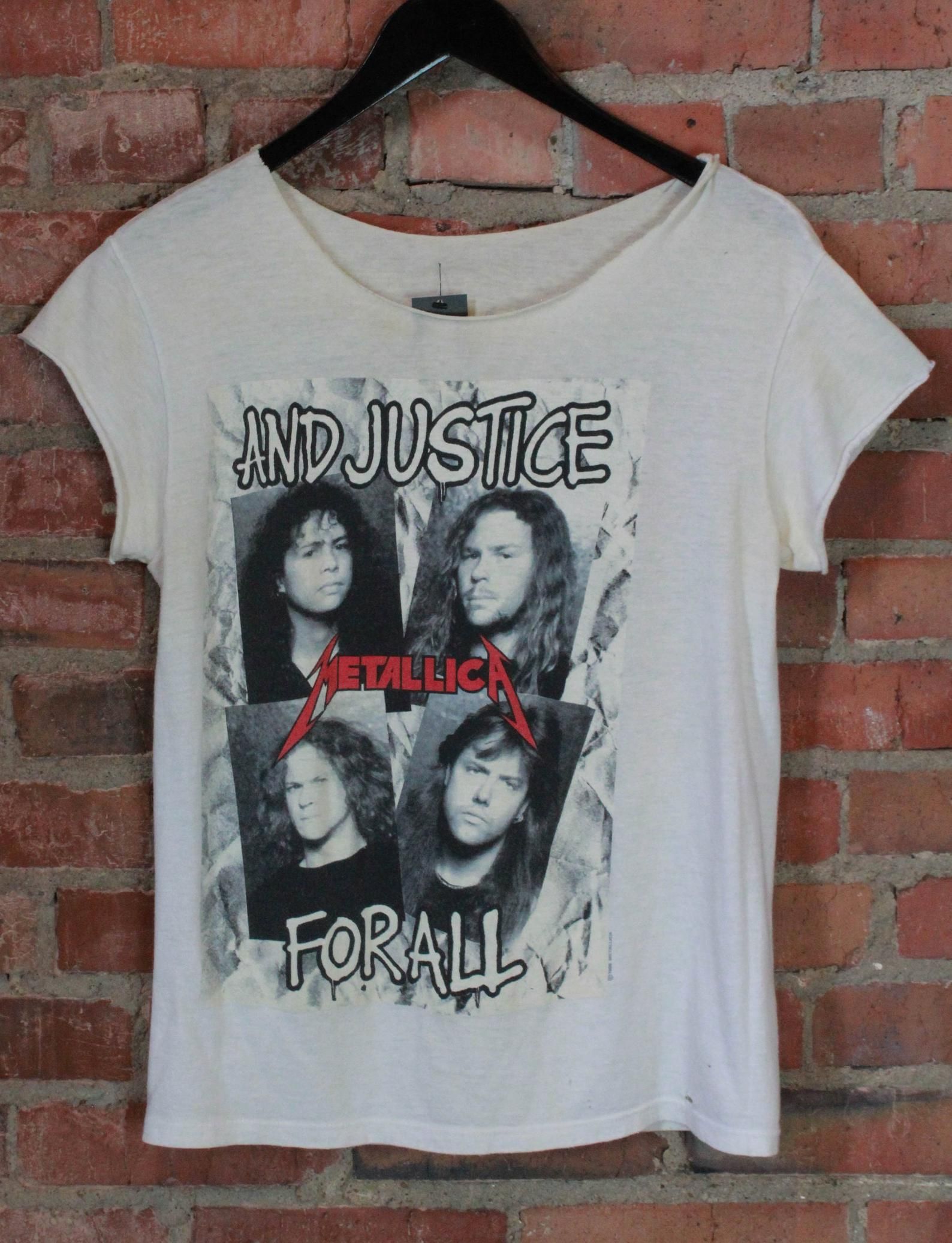 Vintage Metallica Concert T Shirt 1988 And Justice For All Cut Off ...