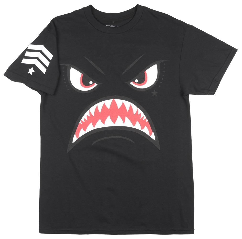 Shark Face T-Shirt Black