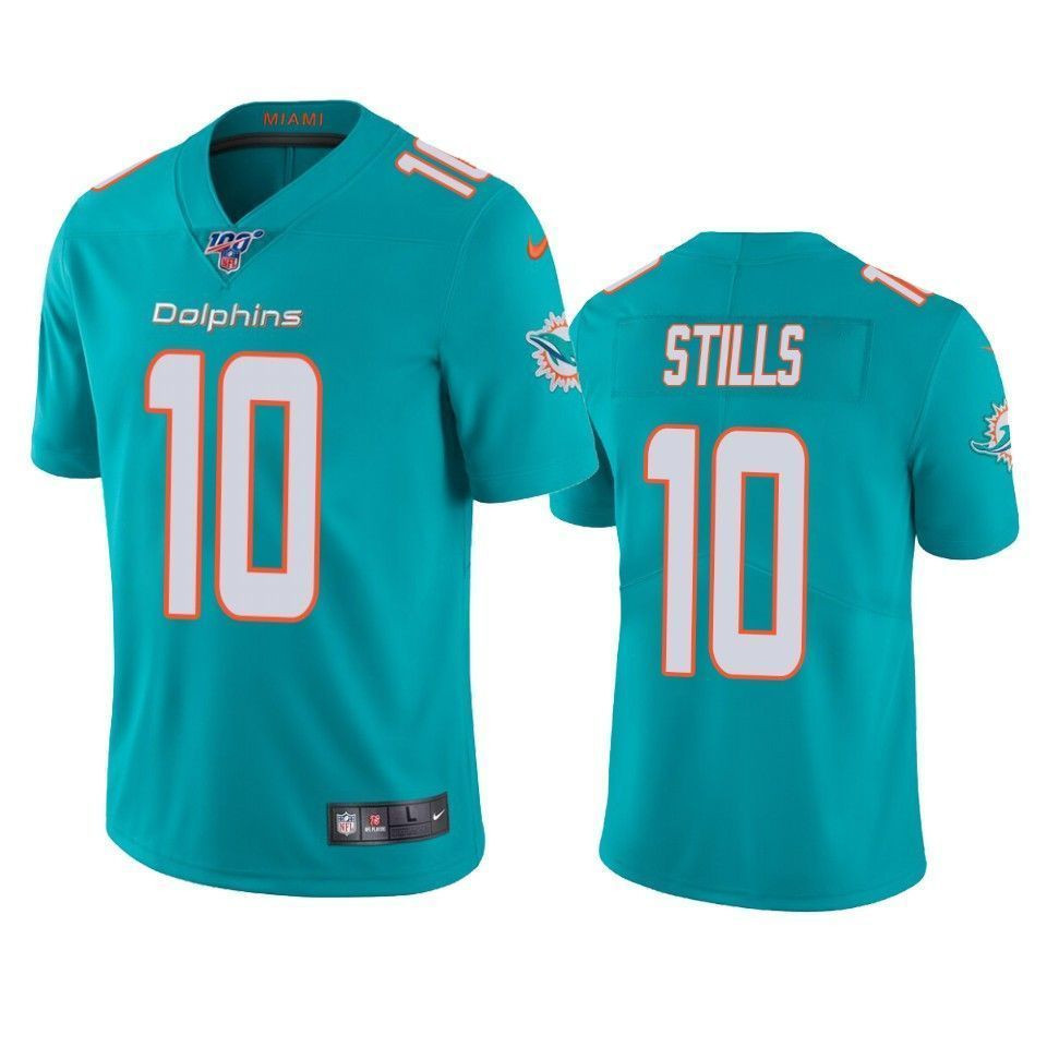 Miami Dolphins Kenny Stills Aqua 100Th Season Vapor Limited 3D Jersey