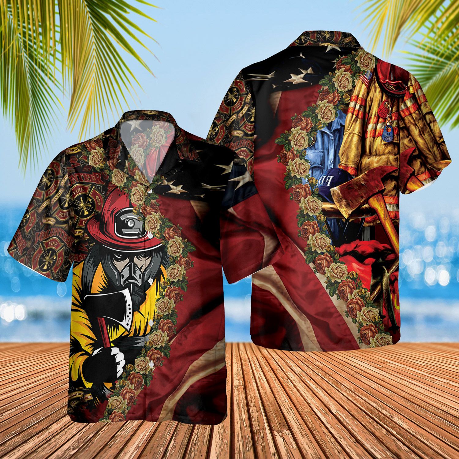 Firefighter Hawaiian Shirt Ha15790