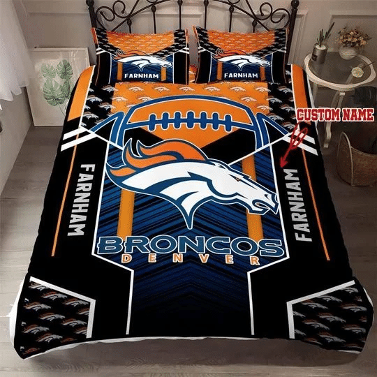 Denver Broncos Duvet Quilt Bedding Set 6